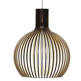 Avian Rattan Pendant Light - Black Outline / 9" x 10" / 23cm x 25cm - Level Decor