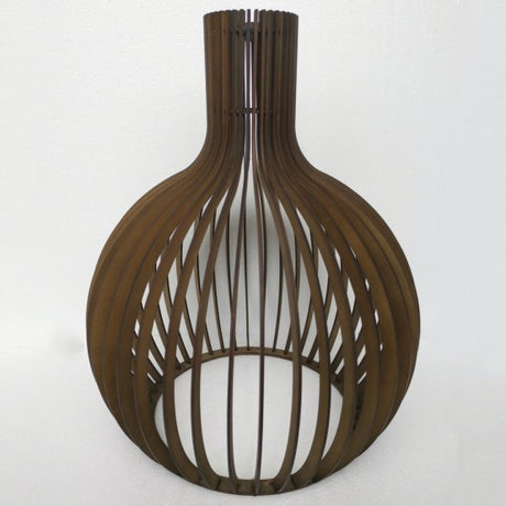Avian Rattan Pendant Light - Walnut / 9" x 10" / 23cm x 25cm - Level Decor