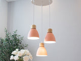 Solskin Pendant Light - Pink- 3 Heads- Disc - Level Decor