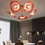 Felix Ceiling Light - 5 Heads - Red - 31.5" x 10.2" / 80cm x 26cm - Level Decor