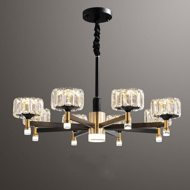 Georg Chandelier - Circular - 8 Lights - 32.2" x 14.9" - 82cm x 38cm - 96W / Color Adjustable (With Remote) - Level Decor