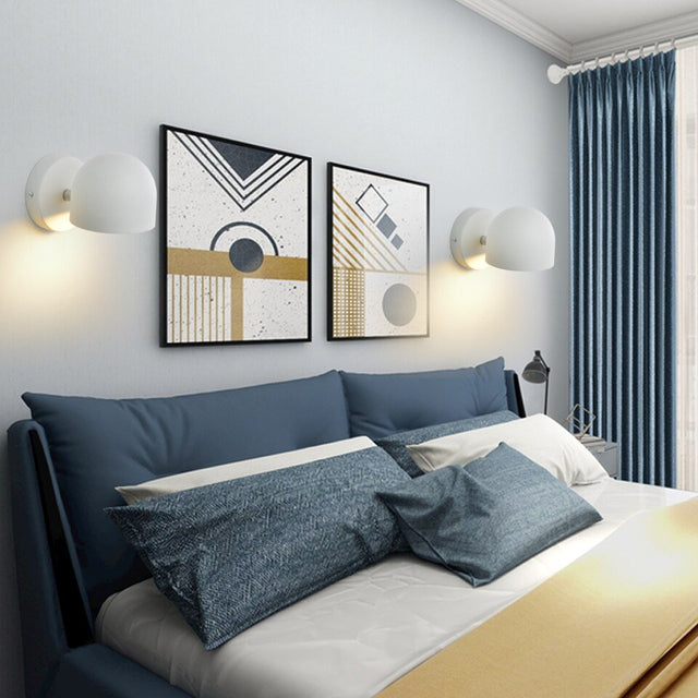 Blaze Wall Lamp - White - No Plug / Warm White / 5.9" x 3.9" x 4.3" / 15cm x 10cm x 11cm - Level Decor