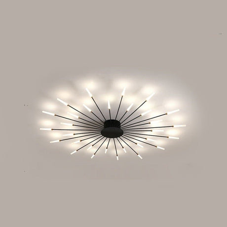 Pinnacle Chandelier - 30 Heads - Black - 50.4" x 2.8" / 128cm x 7cm - 60W - Level Decor