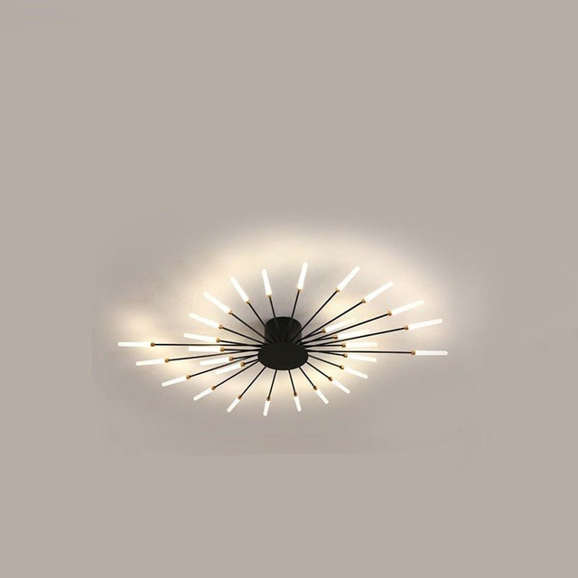 Pinnacle Chandelier - 28 Heads - Black - 41.3" x 3.5" / 105cm x 9cm - 56W - Level Decor