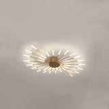 Pinnacle Chandelier - 28 Heads - Gold - 41.3" x 3.5" / 105cm x 9cm - 56W - Level Decor