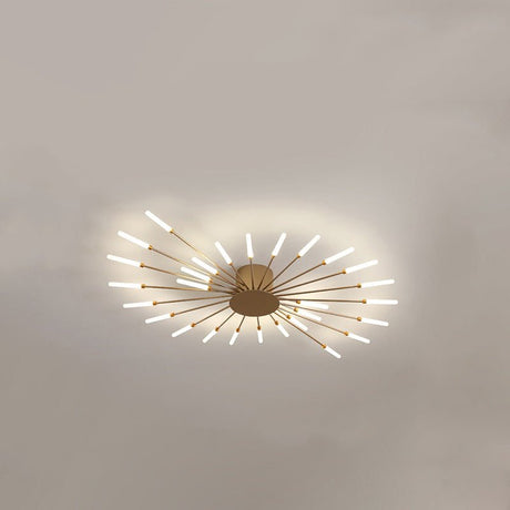 Pinnacle Chandelier - 28 Heads - Gold - 41.3" x 3.5" / 105cm x 9cm - 56W - Level Decor