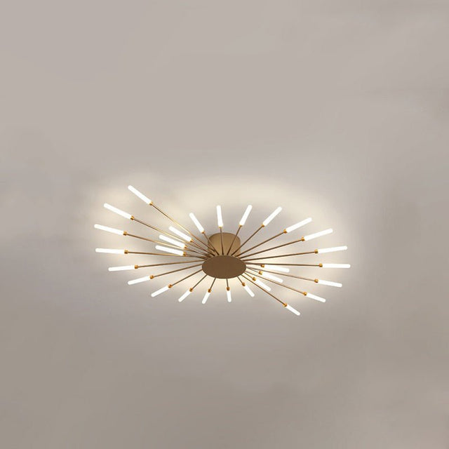 Pinnacle Chandelier - 28 Heads - Gold - 41.3" x 3.5" / 105cm x 9cm - 56W - Level Decor