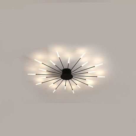 Pinnacle Chandelier - 20 Heads - Black - 41.3" x 2.8" / 105cm x 7cm - 40W - Level Decor