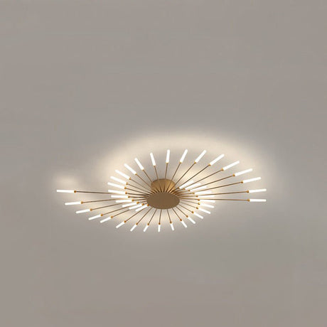 Pinnacle Chandelier - 42 Heads - Gold - 50.4" x 3.5" / 128cm x 9cm - 84W - Level Decor