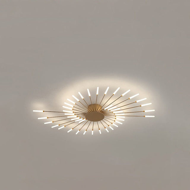 Pinnacle Chandelier - 42 Heads - Gold - 50.4" x 3.5" / 128cm x 9cm - 84W - Level Decor
