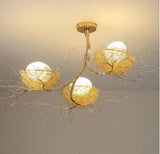 Gabriel Chandelier - H - 55.1" x 9.8" x 19.7" / 140cm x 25cm x 50cm / 51-60W / Gold - Level Decor