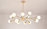 Hannelore Chandelier - C - Gold - 12 Heads - 43.3" x 19.6" / 110cm x 50cm - Level Decor