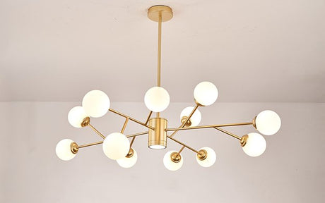 Hannelore Chandelier - C - Gold - 12 Heads - 43.3" x 19.6" / 110cm x 50cm - Level Decor