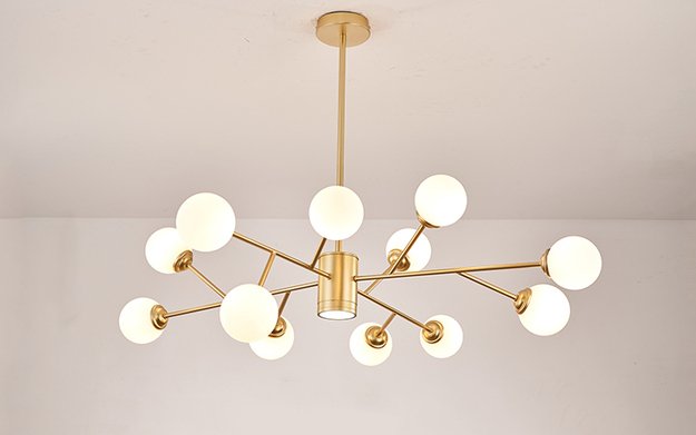 Hannelore Chandelier - C - Gold - 12 Heads - 43.3" x 19.6" / 110cm x 50cm - Level Decor