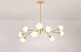 Hannelore Chandelier - B - Gold - 9 Heads - 35.4" x 19.6" / 90cm x 50cm - Level Decor