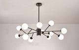 Hannelore Chandelier - C - Black - 12 Heads - 43.3" x 19.6" / 110cm x 50cm - Level Decor