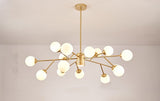 Hannelore Chandelier - D - Gold - 15 Heads - 43.3" x 19.6" / 110cm x 50cm - Level Decor