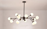 Hannelore Chandelier - D - Black - 15 Heads - 43.3" x 19.6" / 110cm x 50cm - Level Decor