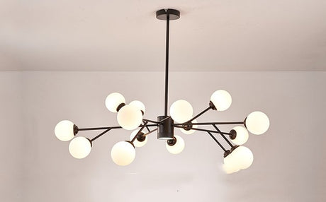 Hannelore Chandelier - D - Black - 15 Heads - 43.3" x 19.6" / 110cm x 50cm - Level Decor