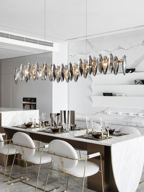 Iliana Chandelier - 47.2" x 9.1" / 120cm x 23cm - 187W / Cold White - Level Decor