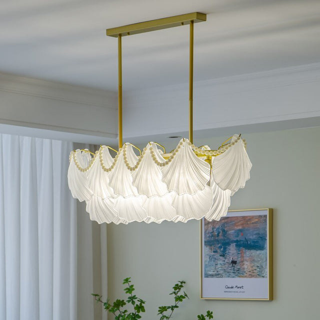 Kyros Chandelier - Rectangular A - 34.6" x 7.5" x 14.5" / 88cm x 19cm x 37cm - 40W / Cool White Light - Level Decor