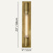 Olympus Wall Lamp - 4" x 23" / 11 x 58cm / 4W / Copper - Level Decor