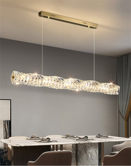 Marco Chandelier - Gold - 39.3" x 4.7" / 100cm x 12cm - 90W / Cold White - Level Decor