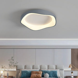 Luciana Ceiling Light - Irregular - Gray - 16.5"W x 16.5"D x 3.6"H / 27W / With Remote - Level Decor