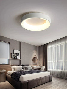Luciana Ceiling Light - Round - White - 11.8"W x 11.8"D x 3.9"H / 24W / With Remote - Level Decor