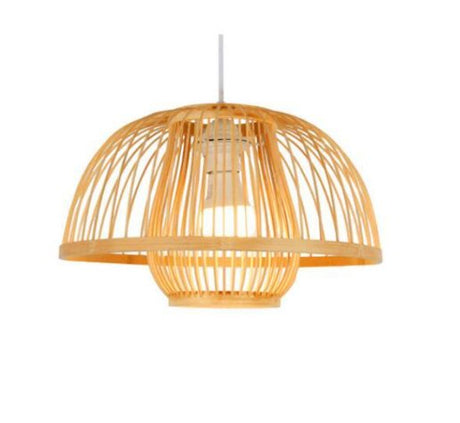 Speka Rattan Pendant Light - E - 15" x 7.9" / 38cm x 20cm - Level Decor
