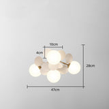 Mila Chandelier - 4 Head - White - 18" x 11" / 47cm x 28cm / Warm White 3000K - Level Decor