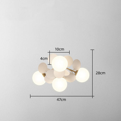 Mila Chandelier - 4 Head - White - 18" x 11" / 47cm x 28cm / Warm White 3000K - Level Decor
