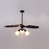 Tropicana Chandelier - Three Straight Leaves - Level Decor