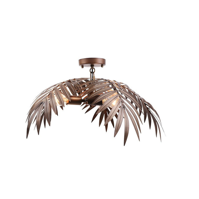Tropicana Chandelier - Three Leaves- Ceiling Mounted - 25.6" x 13.2" / 65cm x 35cm - Level Decor