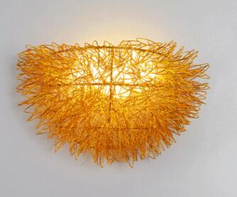 Pavo Wall Lamp - 2 Gold Eggs - 10.6" x 6.7" / 27cm x 17cm / Warm White - Level Decor