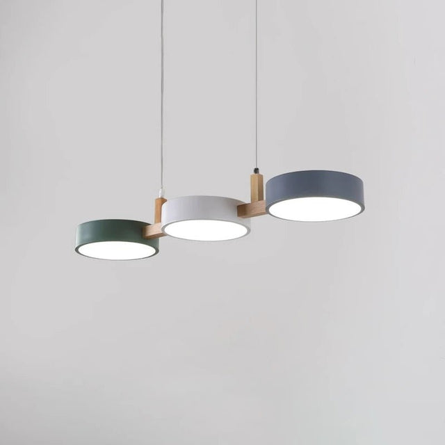 Chroma Glow Pendant Light - Grey White Green - Level Decor