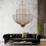 Seraphina Mesh Chandelier - Gold / 10W - 17.7″ x 19.3" / 45cm x 49cm - Level Decor