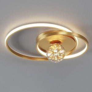 Sigrid Ceiling Light - D - Gold - 16.5" x 14.6" / 45cm x 37cm - 42W / Color Adjustable - No Remote - Level Decor