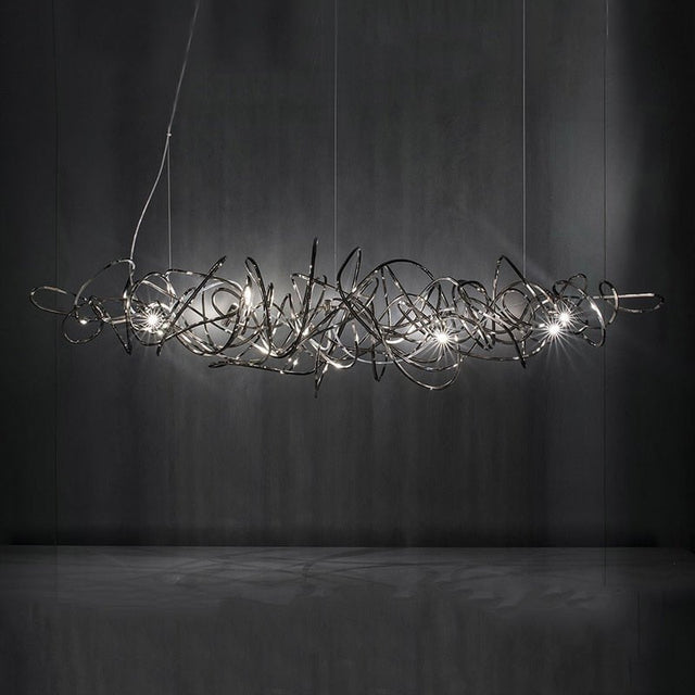 Quill Chandelier - 11.8" x 39.4" / 30cm x 100cm / White Light - Level Decor