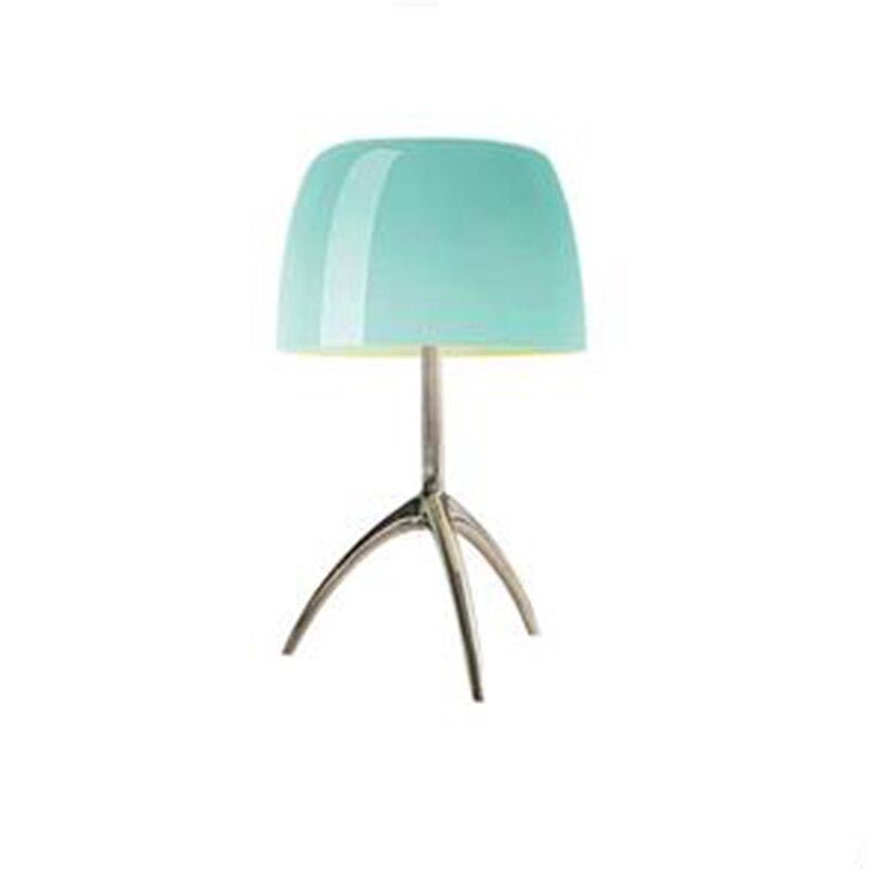 Maximilian Table Lamp - Chrome and Turquoise / Small - 7.9" x 13.8" / 20cm x 35cm - Level Decor