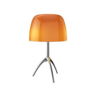 Maximilian Table Lamp - Chrome and Orange / Small - 7.9" x 13.8" / 20cm x 35cm - Level Decor