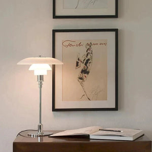 Leopold Table Lamp - Silver / 11" x 18.5" / 28cm x 47cm - Level Decor