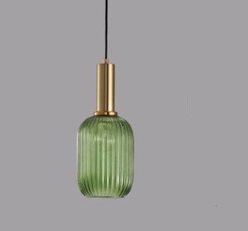 Ivanka Pendant Light - Green - 5" x 12.6" - 13cm x 32cm - Level Decor