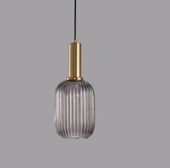Ivanka Pendant Light - Gray - 5" x 12.6" - 13cm x 32cm - Level Decor