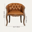 Giselle Accent Chair - 24.4" x 27.5" / 62 x 70cm / Orange - Level Decor