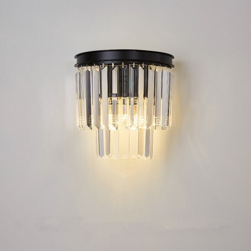 Zara Wall Lamp - Black / Clear Crystal / 9.8