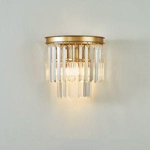 Zara Wall Lamp - Gold / Clear Crystal / 9.8" x 10" / 25cm x 25cm - Level Decor