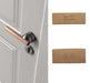 Walnut American Style Door Handle - Black with Dummy Lock / 72mm / 55mm - Level Decor