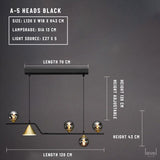 Alnön Nordic Glass Ball Chandelier - 5 Heads / Milk White Glass / 3 colors no remote - Level Decor