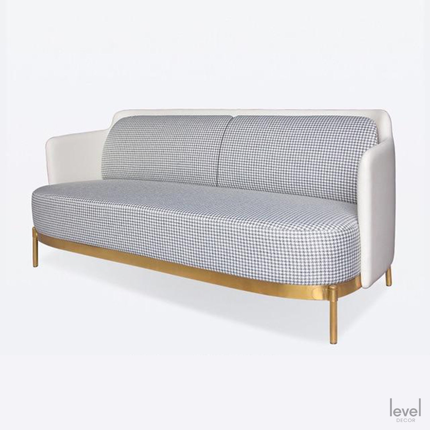 Nordic Designer Fabric Sofa Chair - 2 Seater Light Gray 78x178x76cm - Level Decor